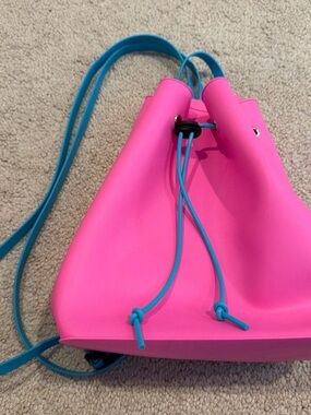 American Jewel Yummy Gummy pink and turquoise Silicone Small Backpack
